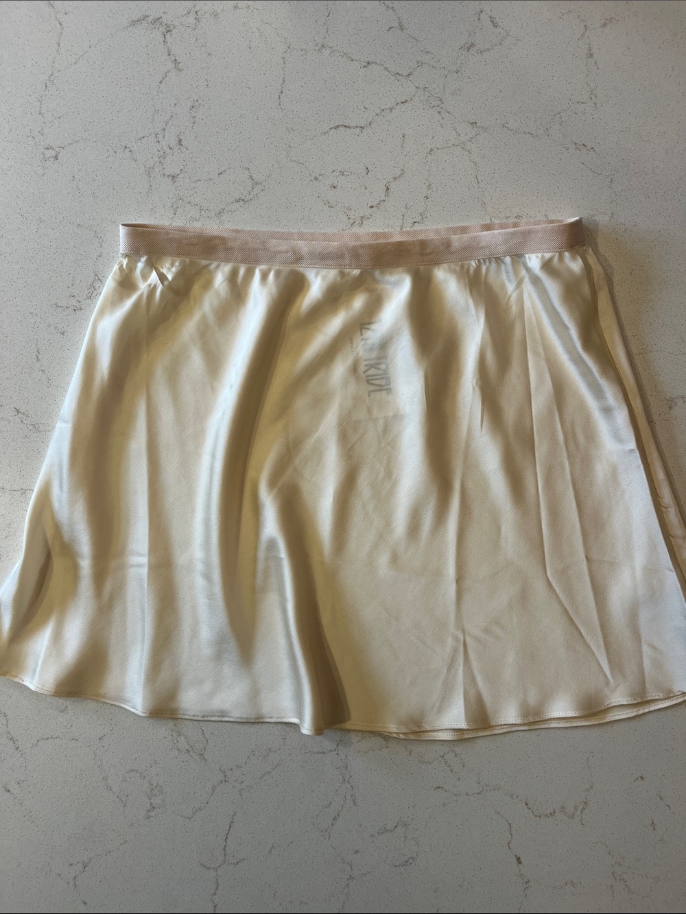 12th Tribe Cream Skater Skirt with  Waistband